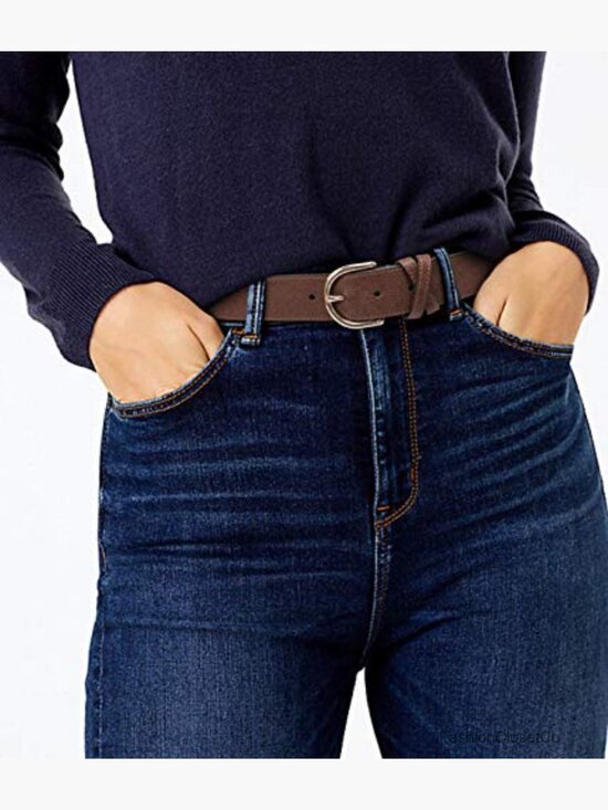 Round Buckle Casual Cross Band Belt for Jeans, Trousers and Dresses main image 2